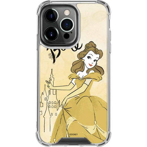Disney Princess Belle Art iPhone 15 Pro Clear Case